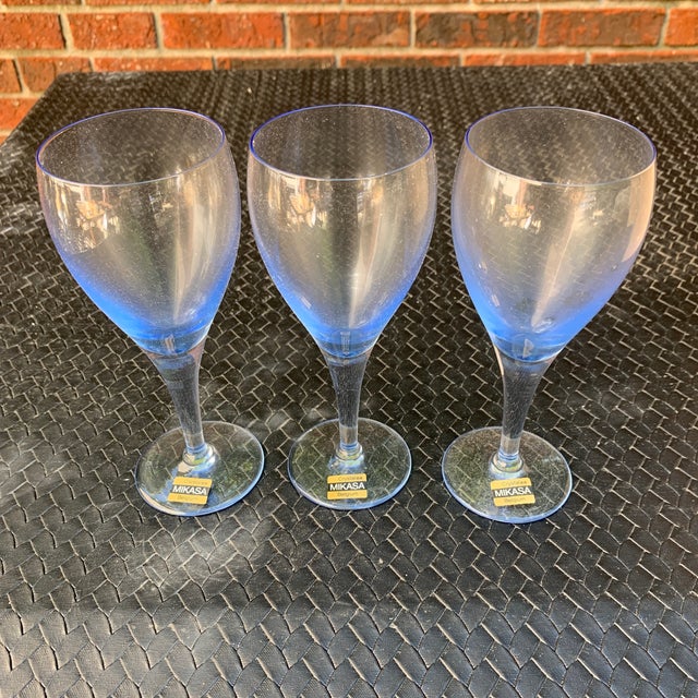 Azure Vintage Mikasa Wine Glasses Set of 3 Chairish