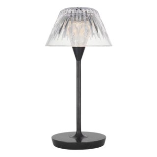 Waterford by Visual Comfort Signature Blaze 12" Rechargeable Table Lamp in Bronze with Clear Crystal For Sale