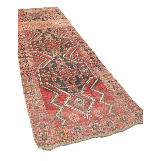 Mid-Century Modern Vintage Turkish Wool Runner For Sale - Image 3 of 7