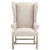 Wood Chateau Linen Arm Chair, Bisque For Sale - Image 7 of 7