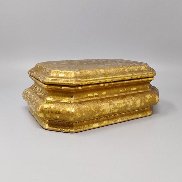Gold Handcrafted Smoking Set in Ceramic and Gold Leaf, Italy, 1970s, Set of 3 For Sale - Image 8 of 10