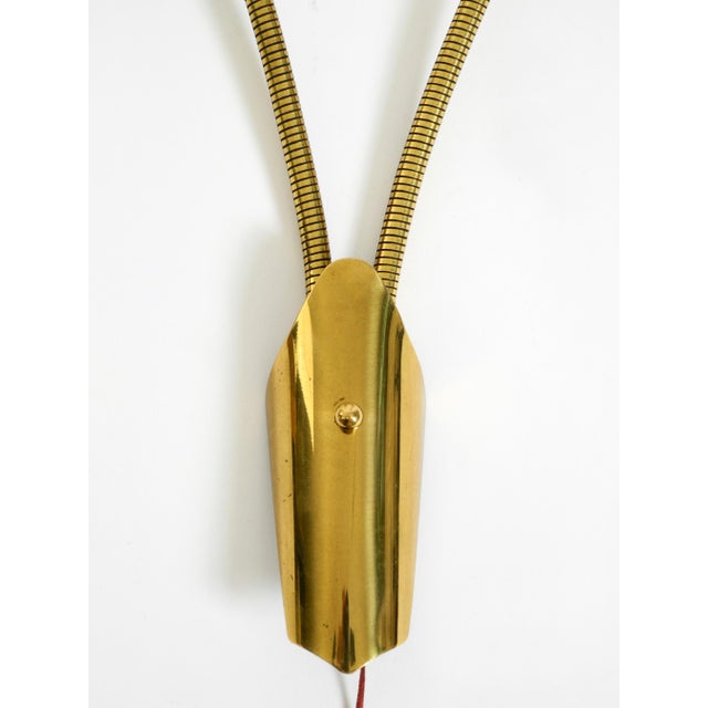 Mid-Century Modern Brass Wall Lamp with Gooseneck and Double Shade by Cosack Leuchten, 1950s For Sale - Image 15 of 18