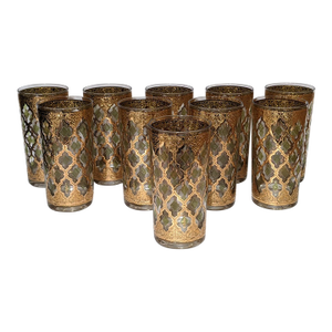Mid-Century Culver Valencia Highball Glasses- Set of 10