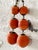 Metal Vintage 1970s Textured Ball Drop Earrings in Tangerine Orange- Set of 2 For Sale - Image 7 of 7