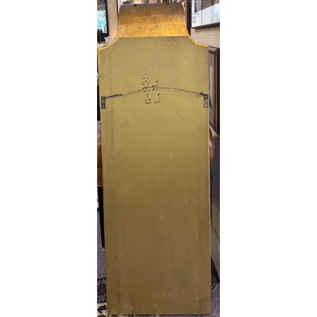 Wood Mid Century Gilt Wood Mirror, Signed For Sale - Image 7 of 7