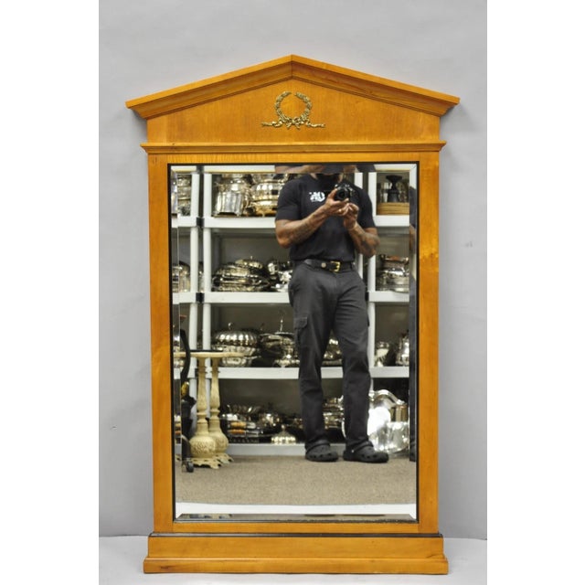 Thomasville Grand Classics Neoclassical Cherry Wood Biedermeier Style Mirror. Circa Late 20th Century. Measurements: 53" H...