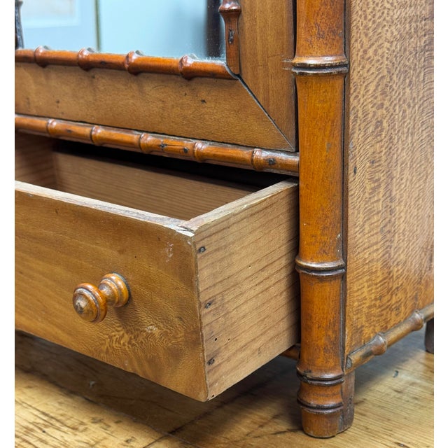 Antique French Faux Bamboo Detail Cabinet Circa 1880s For Sale - Image 12 of 12