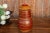This colorful vintage lidded container is a handsome piece of table treen. Turned from country wood, it's formed to look...
