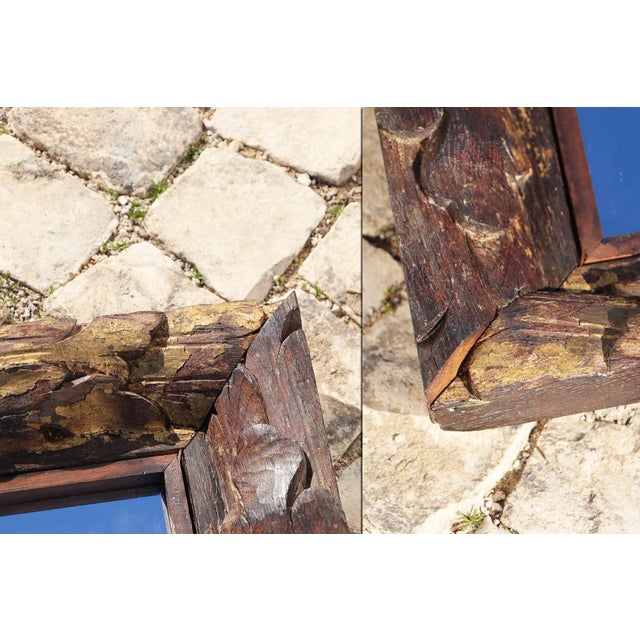 18th Century Carved and Gold Leaf Baroque Wall Mirror, Portuguese For Sale - Image 11 of 12