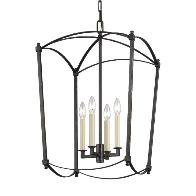 Sean Lavin by Visual Comfort Studio Thayer Medium Lantern, Smith Steel For Sale - Image 4 of 5