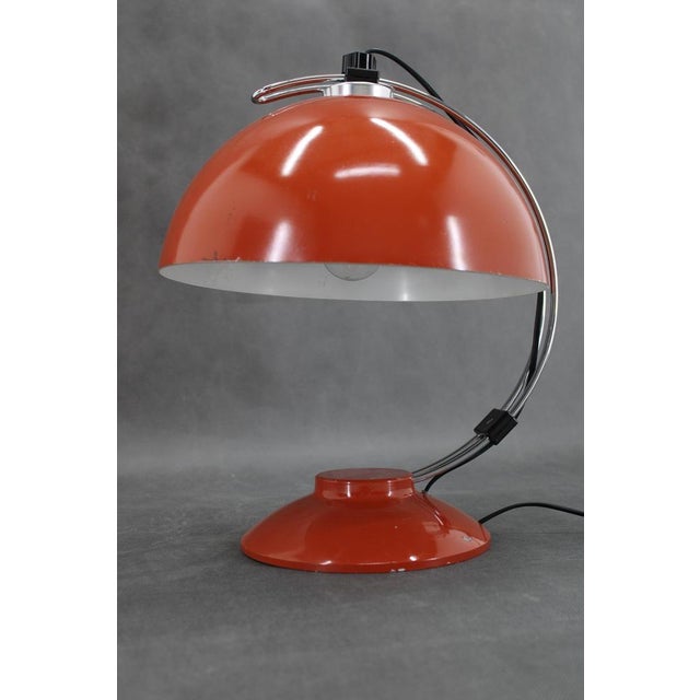 Red Table Lamp, 1970s For Sale - Image 4 of 16