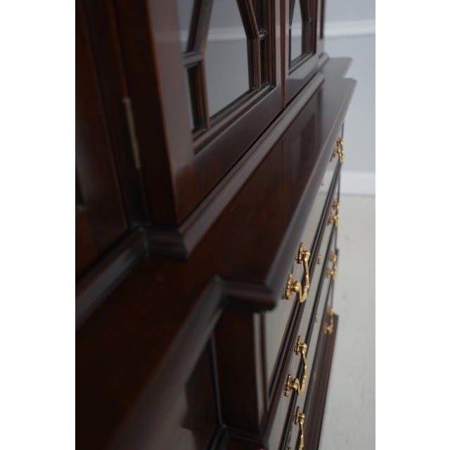 Stickley Mahogany Georgian Style Breakfront Bookcase For Sale - Image 9 of 18