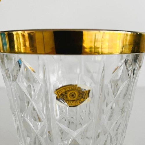 Mid 20th Century Mid-Century Ice Bucket Crystal Gilded Brass from Val Saint Lambert, 1950s For Sale - Image 5 of 9