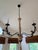 Metal Spanish Colonial Style Iron & Carved Wood Five-Light Chandelier For Sale - Image 7 of 9