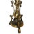 Metal 1970s Large Queen Anne Brass Patinaed Candle Stick Table Lamp For Sale - Image 7 of 8