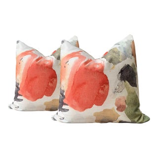 Abstract Painting Pillows - a Pair For Sale