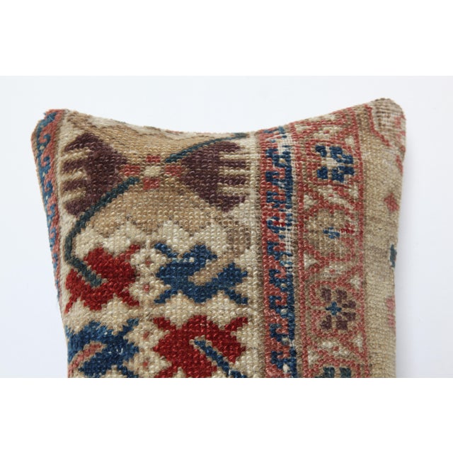 Early 20th Century Antique Caucasian Handwoven Rug Pillow Case -12'' X 20'' For Sale - Image 5 of 9