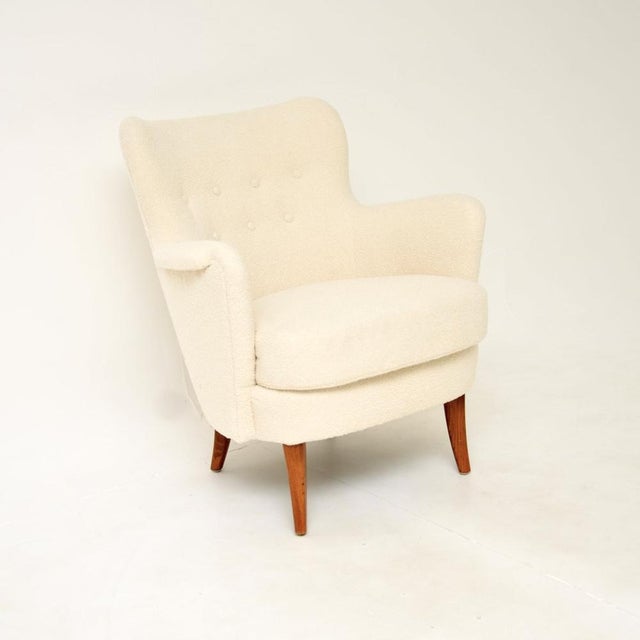 Mid-Century Modern Vintage Swedish Lounge Chair by Carl Malmsten for O.H. Sjögren, 1950 For Sale - Image 3 of 9