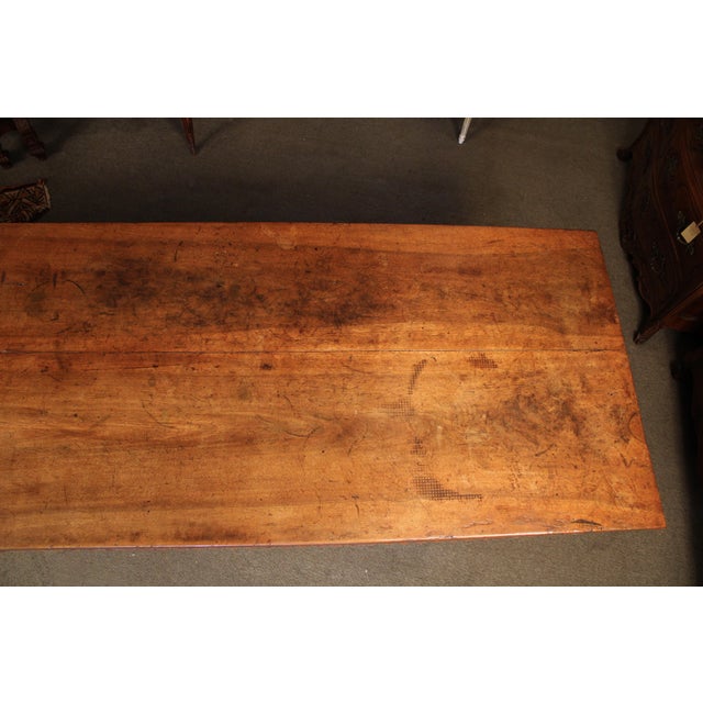 Brown Baroque Style Walnut Dining / Library Table For Sale - Image 8 of 12