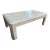 Vintage Tessellated Travertine Stone and Brass Coffee Table Attributed to Maitland-Smith Karl Springer, 45" X 27" For Sale