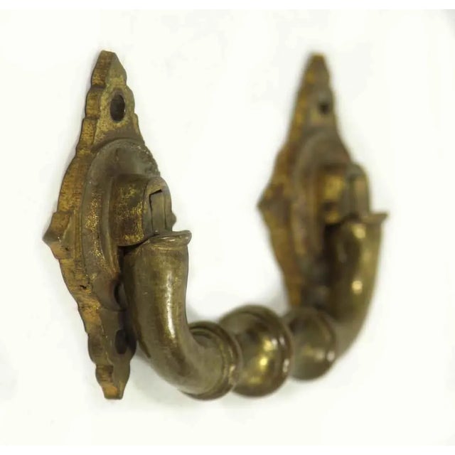 Pair European of Victorian Bronze Bail Drawer Pulls For Sale - Image 6 of 7