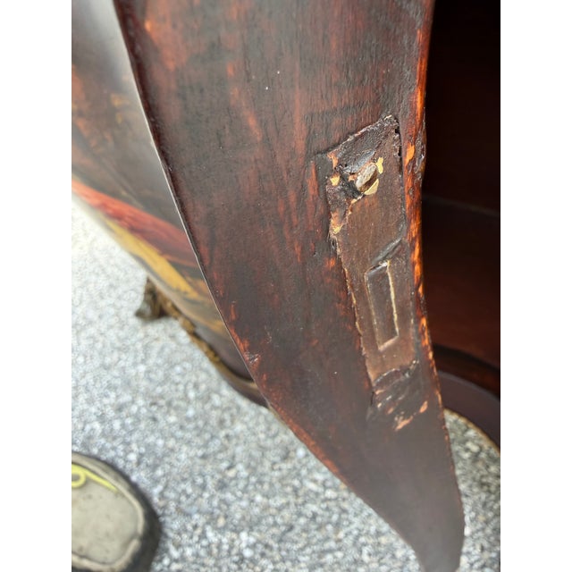 Antique Hand-Painted French Bombe Buffet For Sale - Image 14 of 18