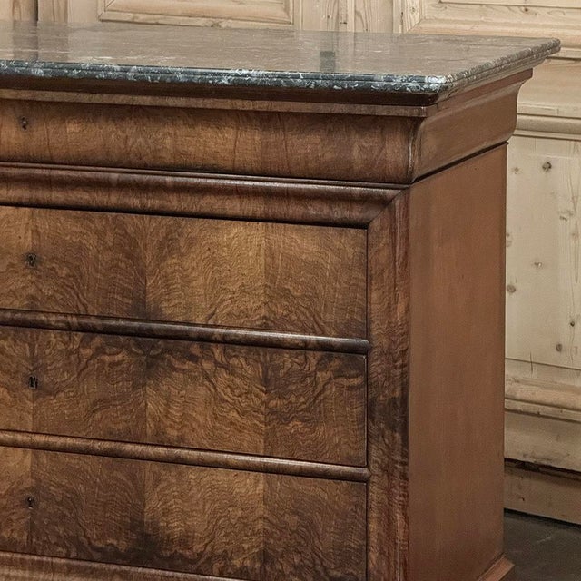 Wood 19th Century French Louis Philippe Marble Top Commode by Georges Guerin of Paris For Sale - Image 7 of 18