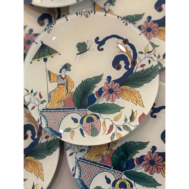 Set of 13 John Derian New York Handcrafted Chinoiserie Decorative Accent Plates – 7” Decoupage Wall For Sale In Dallas - Image 6 of 7