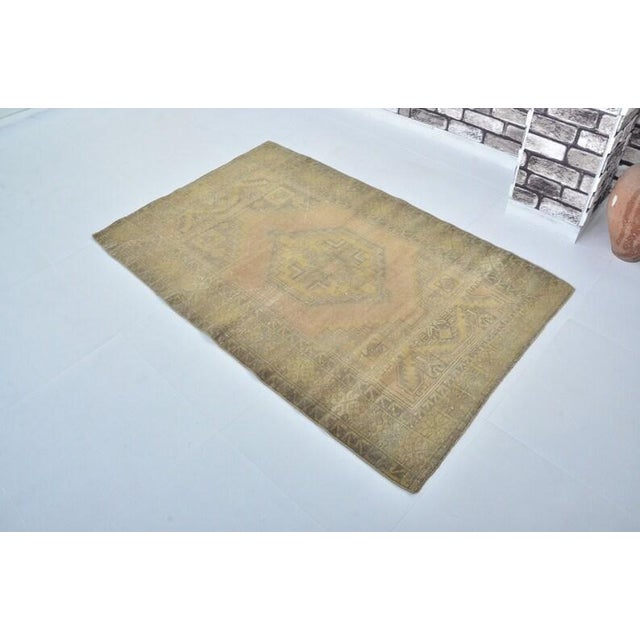Handmade wool carpet in Turkish Anatolia , Vintage Oushak Rug,Turkish Vintage Anatolian Rug, Handmade wool Rug . One Of...