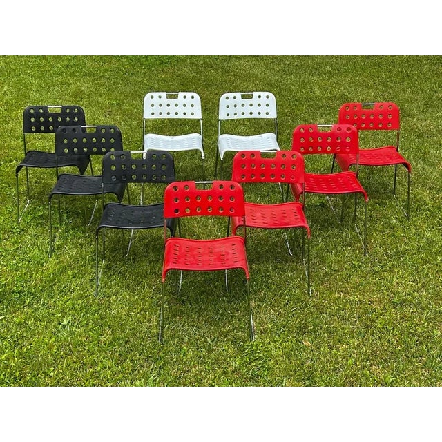 Model Omstak Stacking Chairs by Rodney Kinsman for Bieffeplast, 1960, Set of 9 For Sale - Image 12 of 12
