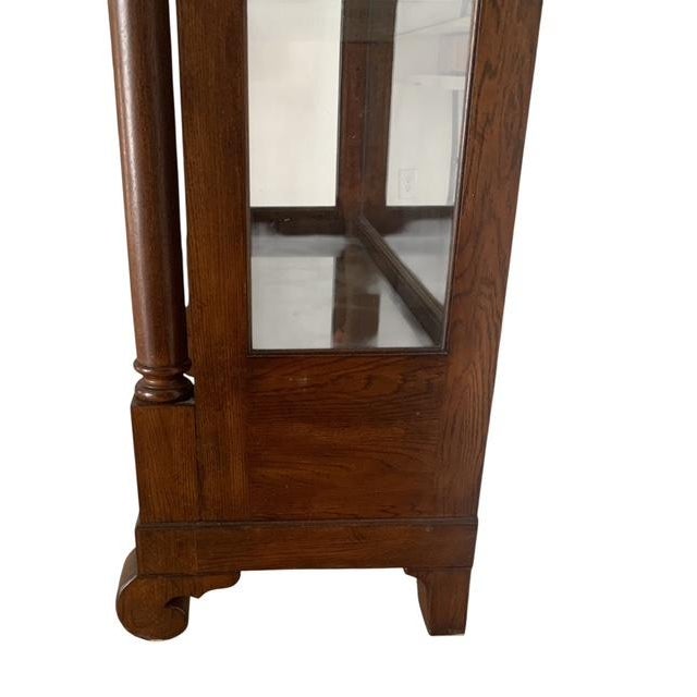 1970s Solid Mahogany Wood and Glass Display Cabinet / Vitrine For Sale - Image 4 of 10