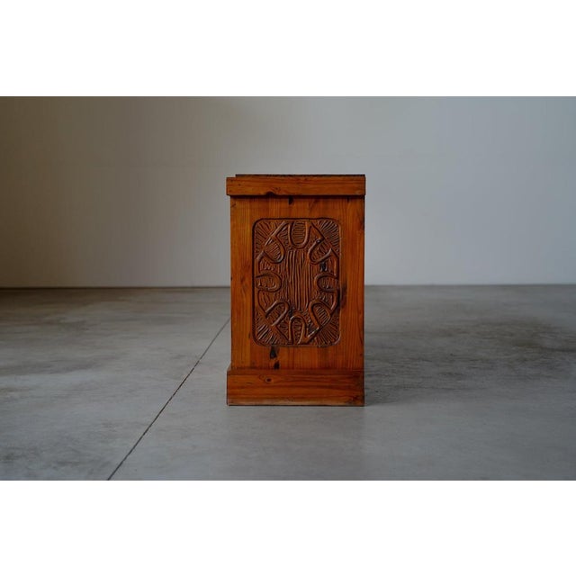 Hand-Carved Sideboard from Aquarius Enterprises, South Africa, 1970s For Sale - Image 16 of 18