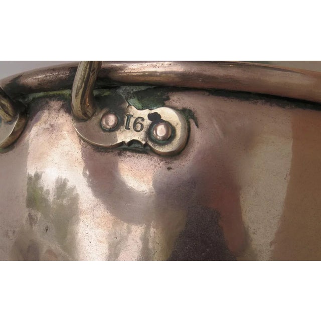 English Very Copper Cream Preserves Pan Pot by Benham & Froud Retailed by Harrods London For Sale - Image 4 of 10