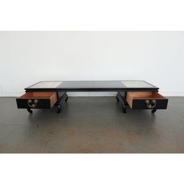Wood Vintage Lane Asian-Inspired Low Coffee Table For Sale - Image 7 of 12