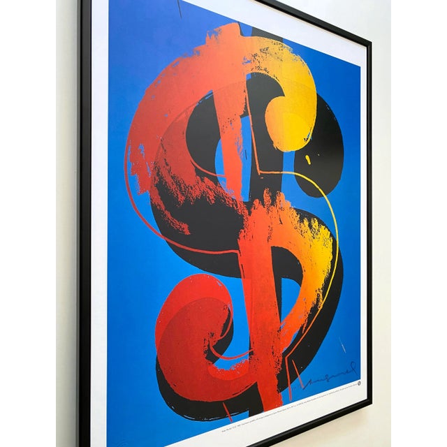 Andy Warhol Foundation Vintage 1998 Lithograph Print Framed Pop Art Poster " $ ( 1 ) ", 1982 For Sale In Kansas City - Image 6 of 13