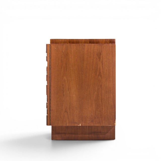Mid 20th Century Lane Brutalist Mid Century Walnut Lowboy Dresser For Sale - Image 5 of 8