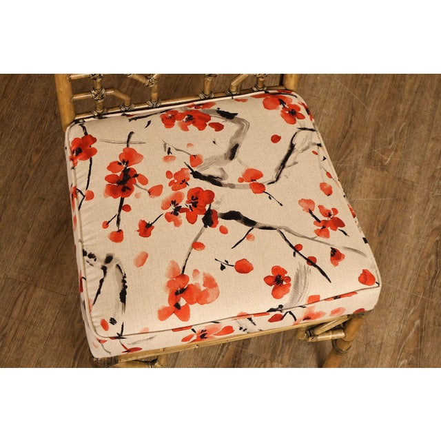 Chinese Chippendale Style Set Of Four Rattan Bamboo Dining Chairs For Sale - Image 10 of 18