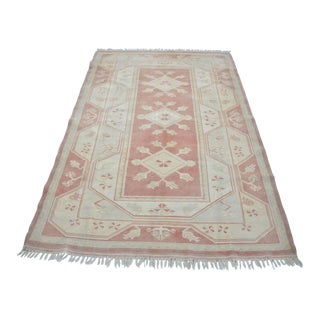 1960s Muted Pink and Neutral Turkish Carpet For Sale