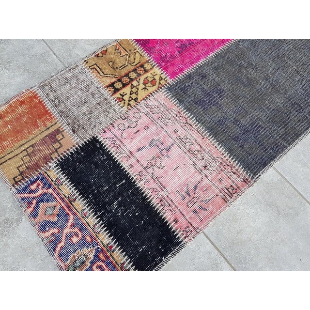 Turkish Mid 20th Century Handknotted Wool Hallway Runner Rug For Sale - Image 3 of 10