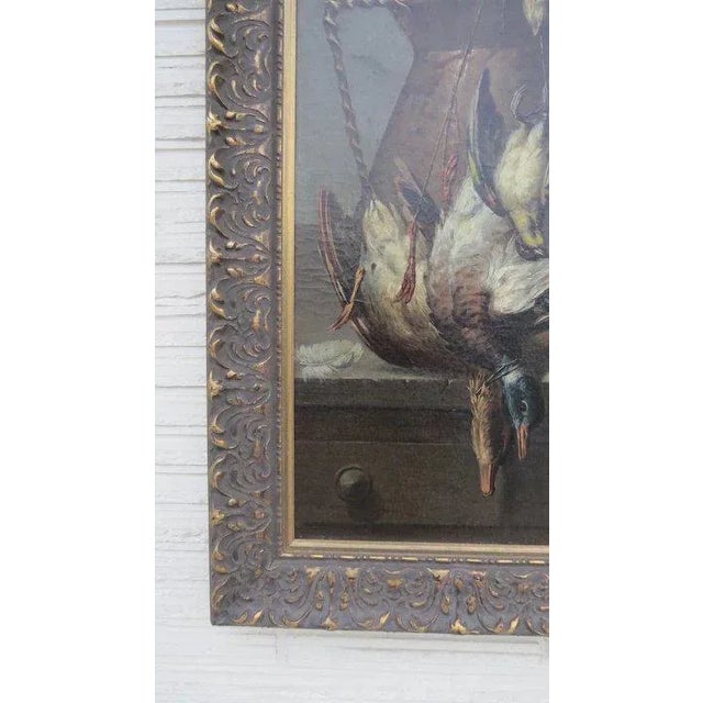 Traditional Late 19th Century Flemish Still Life of Birds and Carrots Oil Painting, Framed For Sale - Image 3 of 4