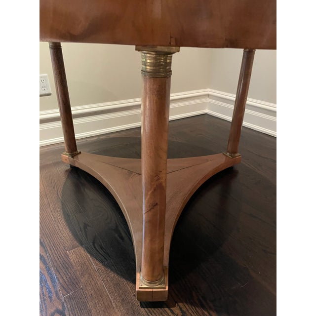 Chestnut 19th Century Northern Italian Empire Period Center Table For Sale - Image 8 of 10