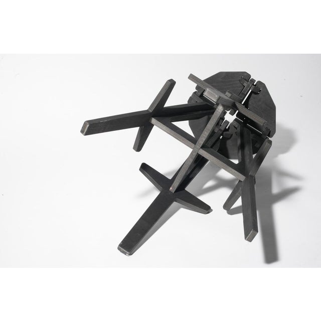 Stack Barstool in Charcoal Black by Konstantin Achkov for Lock For Sale - Image 11 of 15