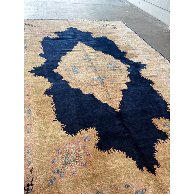 9ft 11in × 15ft 8in Circa 1960's Persian Kerman Area Rug For Sale - Image 4 of 12