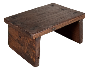 Small Upcycled Teak Stool, 1990s
