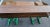 Campaign Vintage Campaign Rolltop Writing Desk Green Painted X-Base Legs For Sale - Image 3 of 6
