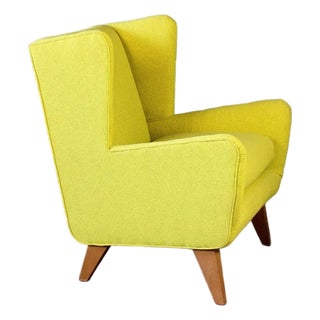 Vintage Mid Century Modern Wingback Arm Chair For Sale