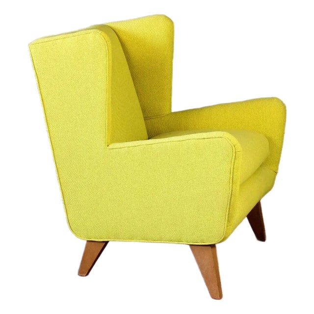Vintage Mid Century Modern Wingback Arm Chair For Sale