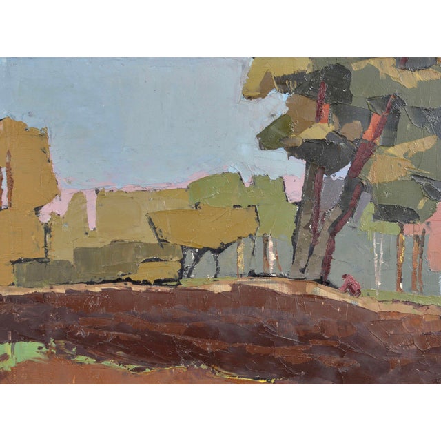 Alberts Goltjakovs, Mushroom Picker, 1960s, Oil Painting on Board For Sale - Image 4 of 4