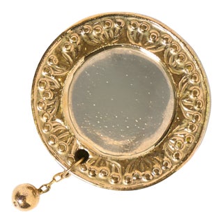 Francois Lembo Ceramic Gold Miroir De Poche For Sale