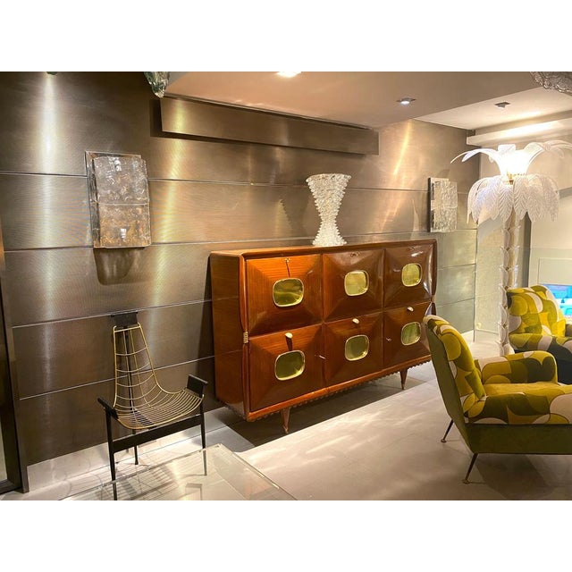 Gold Large Murano Glass Iridescent Rostrato Table Lamp, 1980 For Sale - Image 8 of 15